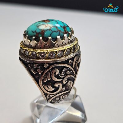 فیروزه شجری عنکبوتی گلکاسنی اصل نیشابور - Image 2