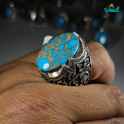 فیروزه شجری رگه طلائی اصل نیشابور - Image 2
