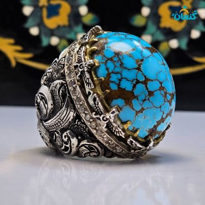 فیروزه تمام مغز عنکبوتی درجه ۱ نیشابوری دامله تراش