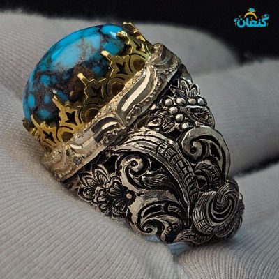 فیروزه شجری سنگ سیاه اصل نیشابوری آبی محک - Image 4