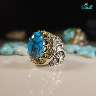 فیروزه شجری سنگ سیاه اصل نیشابوری آبی محک - Image 3