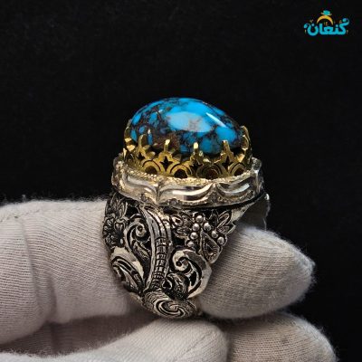 فیروزه شجری سنگ سیاه اصل نیشابوری آبی محک - Image 2