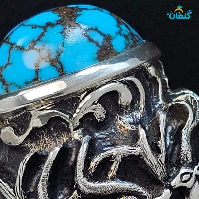 فیروزه اصل شجری سنگ سیاه نیشابوری، سنگ چاهی تمام مغز - Image 4