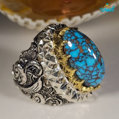 فیروزه اصل شجری نیشابوری تارعنکبوتی، سنگ چاهی، تراش بادومی