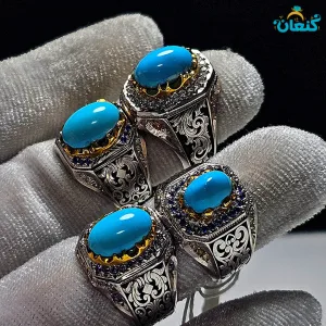 انگشترفیروزه های عجمی صاف - ????? ???? ?????
