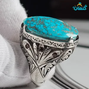 انگشتر فیروزه مهر نیلی - ????? ???? ?????