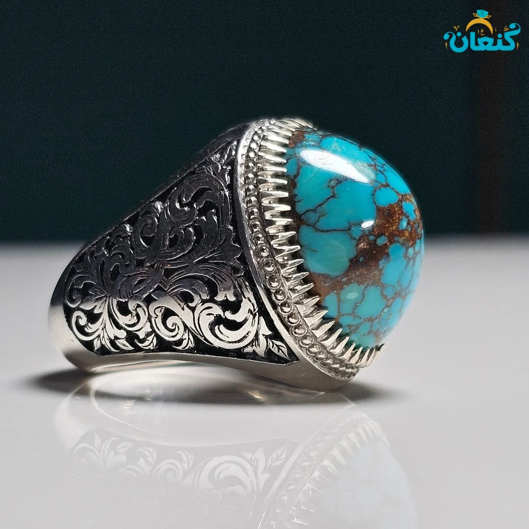 انگشتر فیروزه قلم لیزر طرح اوروپایی - ????? ???? ?????
