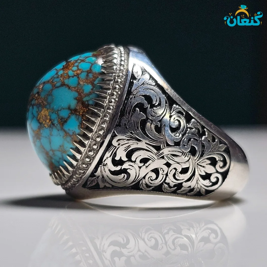 انگشتر فیروزه قلم لیزر طرح اوروپایی - ???? 2