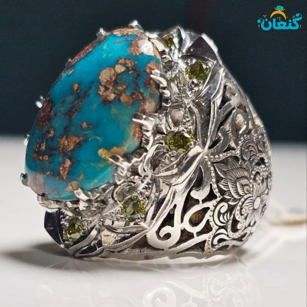 انگشتر فیروزه گلدون نسخه سوم - ???? 3
