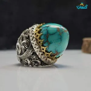 انگشتر فیروزه شجری گلکاسنی تراش عبدالرزاقی - ????? ???? ?????