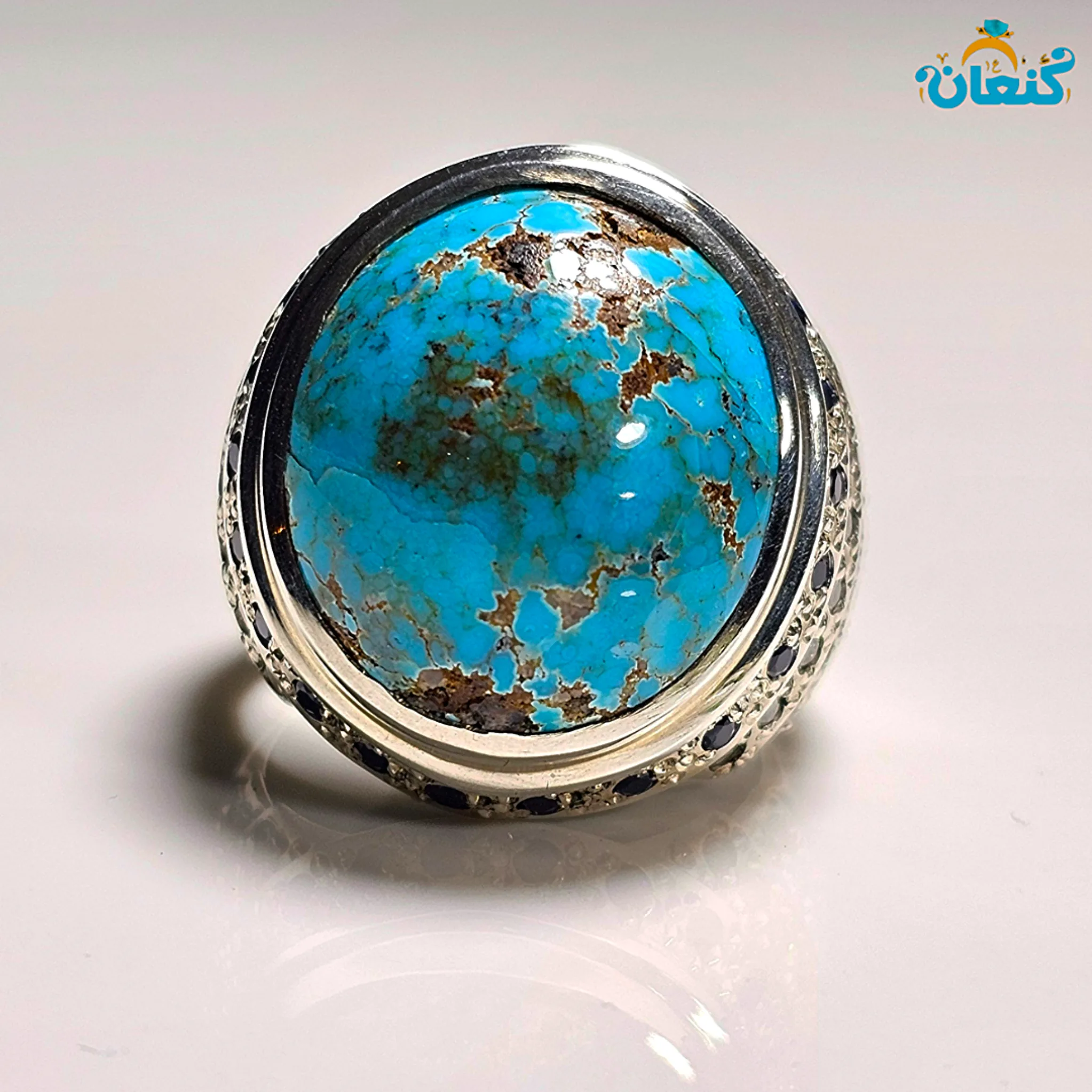 انگشتر فیروزه شجری دو پوست تمام مغز - ???? 2