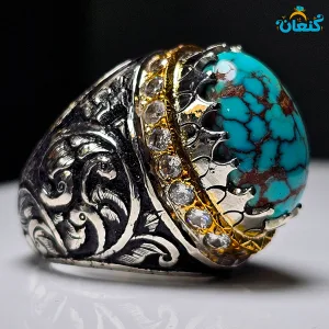 انگشتر فیروزه شجری عنکبوتی گلکاسنی - ????? ???? ?????