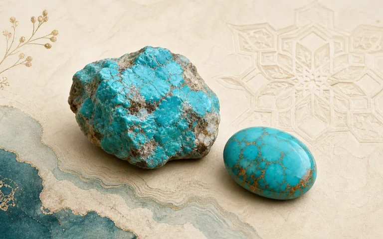 سنگ فیروزه چیست؟ راهنمای کامل شناخت این گوهر آبی