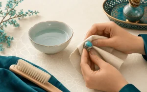 روش تمیز کردن انگشتر فیروزه بدون آسیب به سنگ